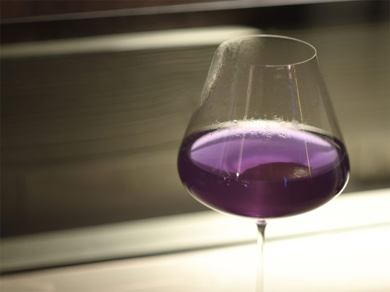 verre de vin nunshen infusion violet citron