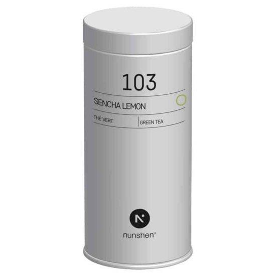 thé vert sencha lemon 103 nunshen boite métal
